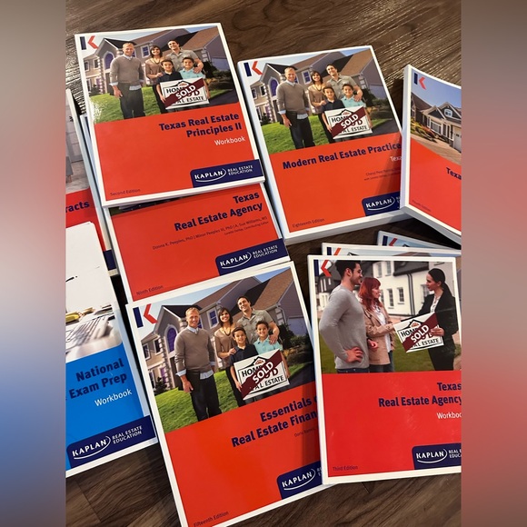 NWT Kaplan Real Estate Full Set Of 14 Books And Workbooks set - Picture 2 of 13